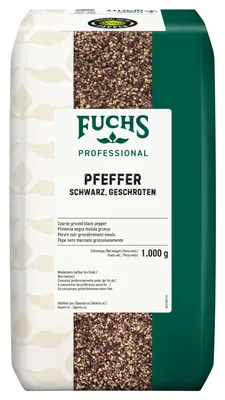 Image de Fuchs 380792005 Fuchs schwarzer Pfeffer geschrotet Gewürz, 1,0 kg