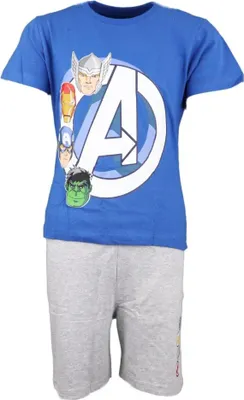 Produktbild von Marvel Avengers Kinder Schlafanzug Pyjama – Blau / 110