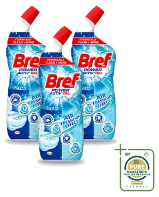 Produktbild von 3 x Bref Power Activ+ Toiletreiniger Anti-Kalk Oceaan 700 ml - Vorratspackung - 3 Stücke