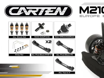 Immagine prodotto di CARTEN M210R Plus, kit di montaggio per telaio 1/10
