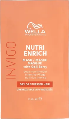 Image de Masque nourrissant en profondeur Wella Invigo Nutri Enrich, contenu : 3 sachets de 15 ml