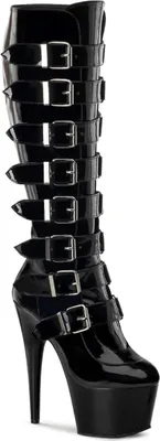 Produktbild von Pleaser - Plateau Schnallenstiefel ADORE-2043 schwarz lack Gr.36