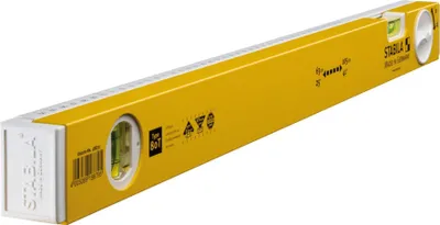 Produktbild von Stabila 80 T, Wasserwaage, 0,63 m, Gelb, 0,5 mm/m, Aluminium