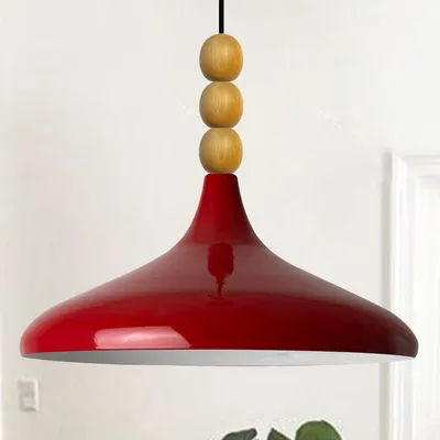 Produktbild von Pendelleuchte | Champion | Skandinavisch Pendellampe für Schlafzimmer Moderne Esstisch Lampe E27 Rot