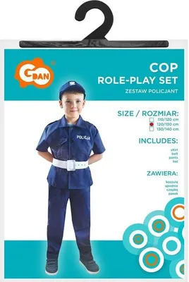 Obrázok produktu pre Kostým policajta veľkosť 120/130cm
