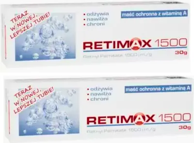 Produktbild von Retimax 1500 Schutzsalbe mit Vitamin A – Regeneration und Feuchtigkeit für die Haut, 2er Pack