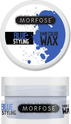 Produktbild von Morfose Hair Color Wax gefärbtes Haarwachs Blau Styling 100 ml