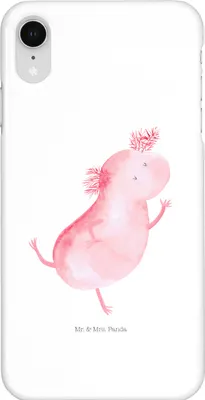 Produktbild von Mr. & Mrs. Panda Iphone XR Handyhülle Axolotl Tanzen - Weiß - Geschenk, Freudig, Schwanzlurch, Freundin, Handy Case, gut Gelaunt, Sterne, Premium Kunststoff, Beste