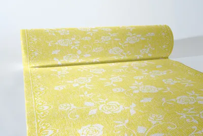 Produktbild von Airlaid Tischläufer Lace in Gelb, 40 cm x 24 m , 1 Stück - Mank- Floral Rosen