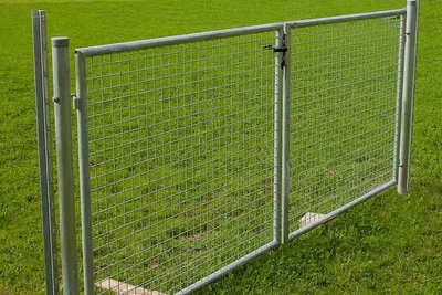 Produktbild von Zauntor Dingo 2-flügelig - Maße (H x B): 100 x 300 cm, Ausführung: verzinkt
