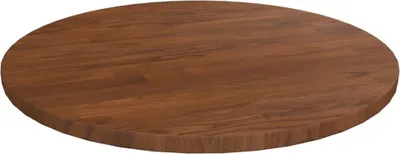Produktbild von Runde Tischplatte Dunkelbraun Ø40x1,5 cm Behandeltes Eichenholz