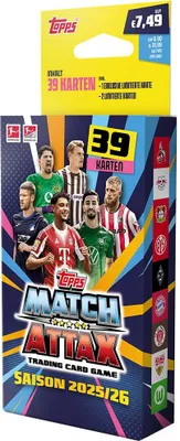 Produktbild von Topps Match Attax Bundesliga 2025/26 - 1 Blister ECO PACK+ Heartforcards® Versandschutz