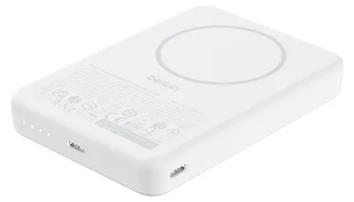 Produktbild von Belkin BPD015HQWH, 10000 mAh, Kabelloses Aufladen, 20 W, Weiß