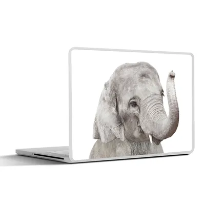 Produktbild von MuchoWow® Laptop Aufkleber Sticker Cover Elefant - Tiere - Grau - Natur 40x30 cm - Laptop Dekoration - Selbstklebend