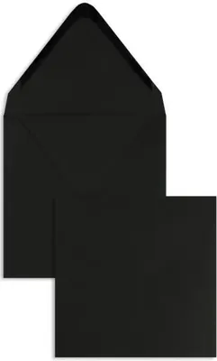 Produktbild von Briefumschläge 160x160mm 120g/qm gummiert VE=100 Stück schwarz
