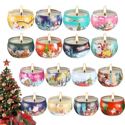 Productafbeelding van Set van 16 Langdurige Kerst Geurkaarsen