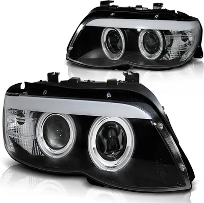 Produktbild von Xenon Scheinwerfer Angel Eyes passend für BMW X5 E53 Facelift Bj. 03-06 Schwarz