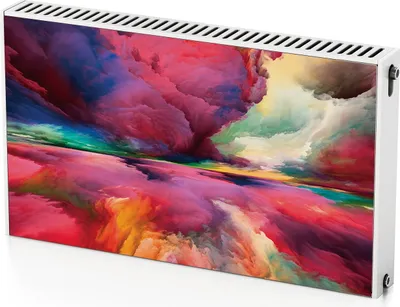 Produktbild von Wolkenlandschaft – Magnetische Heizkörperabdeckung – 100x60 cm – Magnet Heizkörperabdeckung – 3D Würfel – Heizkörperverkleidung – Magnetische Wandverkleidung – Wetterfest