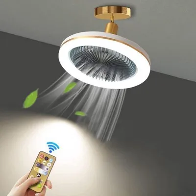 Immagine prodotto di Lampada da soffitto con ventilatore a LED e telecomando