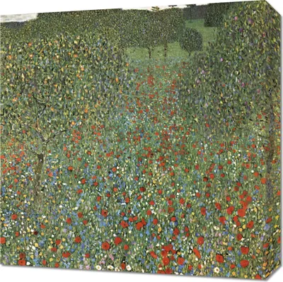 Obrázok produktu pre Obraz Mohnfeld, Gustav Klimt Vintage, 50 x 50 cm, do obývacej izby