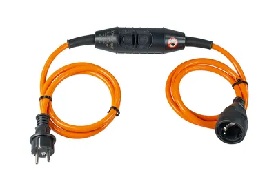 Image de as-Schwabe PRCD-S Interrupteur de sécurité 30 mA, 2 câbles de 1,5 m, prise Schuko, IP44