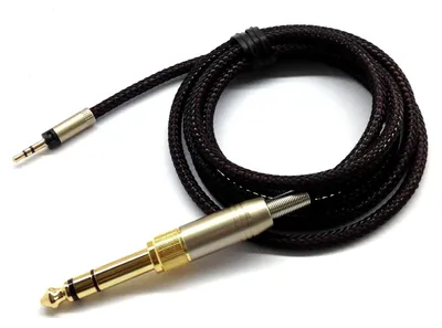Image de Câble de mise à niveau audio - Câble de remplacement - Pour écouter de la musique - Connecteurs plaqués or - 3 mètres - Noir