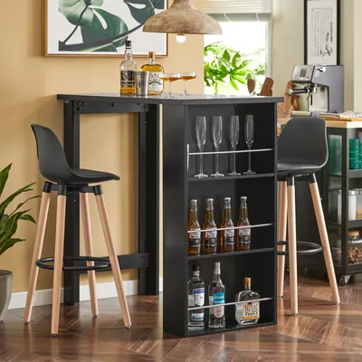 Produktbild von SoBuy® Barový stůl, boční stůl, stojící stůl, kuchyňský pult, kuchyňský barový stůl, FWT17-SCH