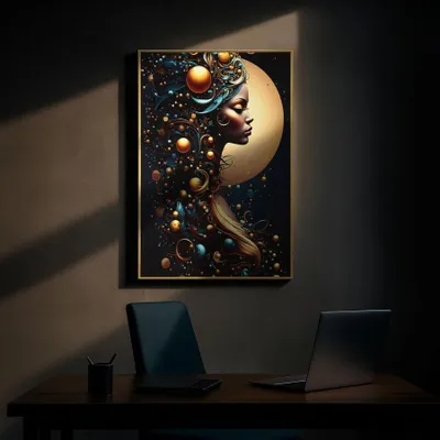 Obrázok produktu pre Lakovaný obraz na plátne s LED osvetlením 60x3,5x90 cm