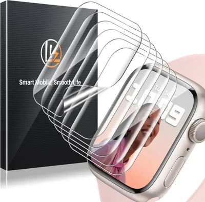 Immagine prodotto di Pellicola protettiva per Apple Watch Series 8/7 45mm & SE 2/6/SE/5/4 44mm, confezione da 6