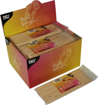 Produktbild von PAPSTAR Schaschlikspieße Holz, Ø 3 mm, 20 cm, ideal für Grillparty | Beutel (100 Stück)