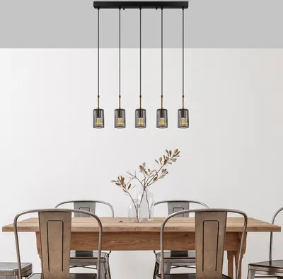 Immagine prodotto di Opviq, KEMTEL- KEMTELFLG, nero, lampadario, 80 x 9 x 121 cm, corpo in metallo