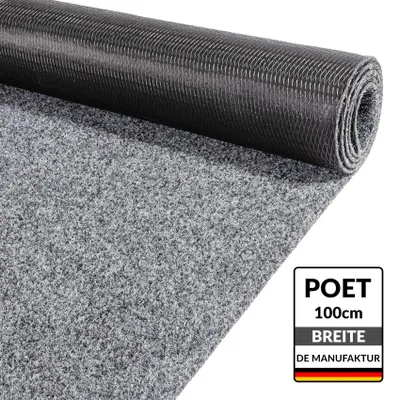Teppichläufer Sauberlaufmatte rutschhemmend grau 5 mm 100 x 260 cm, Hauptbild