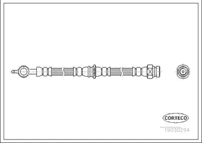 Produktbild von CORTECO 19030294 Bremsschlauch Hinten für VOLVO V40 Kombi (645) S40 I (644)