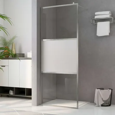 Produktbild von Begehbare Duschwand mit Halbmattiertem ESG-Glas 100x195cm