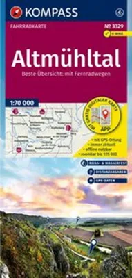 Immagine prodotto di Carta ciclistica KOMPASS 3329 Altmühltal 1:70.000