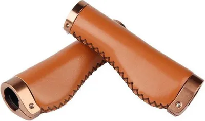 Produktbild von Fahrrad Griff 2x im Vintage Look ergonomisch aus Kunstleder in Braun