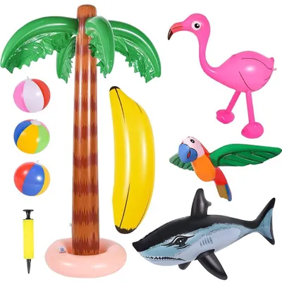 Productafbeelding van Set van 9 Opblaasbare Palm Toys voor Strandplezier