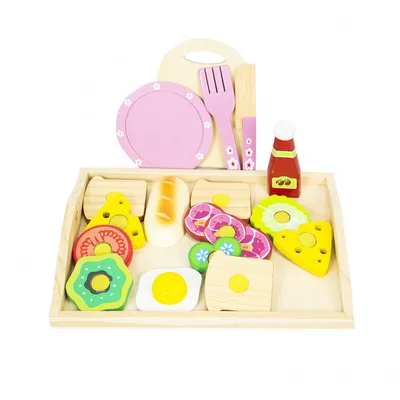 Produktbild von 4iQ Frühstücksset aus Holz für Kinder