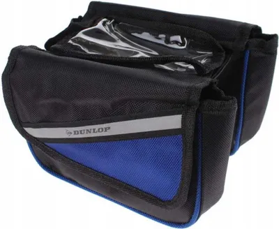 Produktbild von Dunlop - Fahrradtasche / Gepäcktasche für Rahmen (Schwarz/Blau)