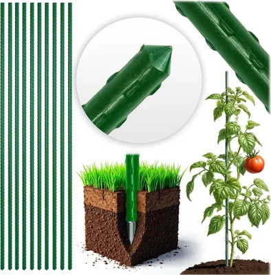 Image de Tuteurs pour plantes 150 cm Plonos PL-940 vert 10 pièces