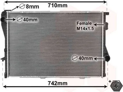 Produktbild von VAN WEZEL Kühler Motorkühlung 06002170 für BMW 5 Limousine (E39) 5 Touring (E39)