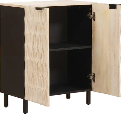 Obrázok produktu pre vidaXL Komoda s bielou povrchovou úpravou v štýle „washed“ 60 x 33 x 75 cm