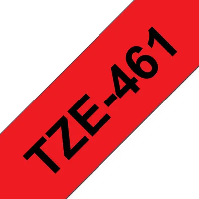 Obrázok produktu pre Brother TZE461CS, Čierna na červenej, TZe, Čierna, Brother, P-touch CUBE XP (PT-P910BT),PT-3600, PT-530, PT-550, PT-9200DX, PT-9200PC, PT-9400, PT-9500PC,..., 3,6 cm