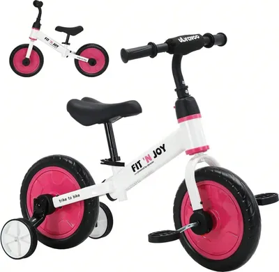 Obrázok produktu pre Balančný bicykel, tréningové kolieska, jednoduchá montáž, ružový