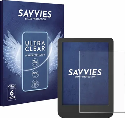 Produktbild von 6x Für Tolino Shine 5 Color 2024 Schutzfolie Savvies Displayschutz Display Schutz Folie Klar Transparent