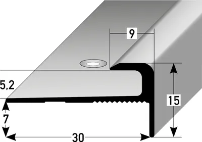 Produktbild von PROVISTON Einfassprofile | 5 x 15 x 30 x 2700 mm | Abschlussprofil Anpassungsprofil Ausgleichsprofil Aluminium eloxiert Spezialemailliert Schwarz Gebohrt
