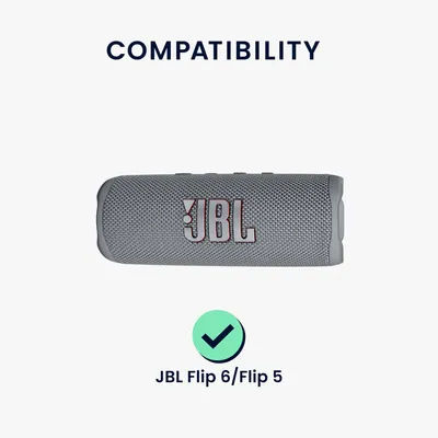 Produktbild von kwmobile Silikon Hülle kompatibel mit JBL Flip 6 / Flip 5 - Schutzhülle für Mini Speaker - Cover Bluetooth Lautsprecher Schwarz