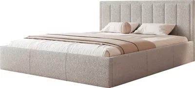 Produktbild von Polsterbett MOON 120x200 mit Metalllattenrost - Bequemes Bett - grau - Ascot Taupe