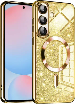 Produktbild von Techsuit Luxury Glitter MagSafe pouzdro pro Samsung Galaxy A56 5G - Zlatá KP36580