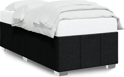 Image de vidaXL Cadre de lit sans matelas noir 100x200 cm Tissu